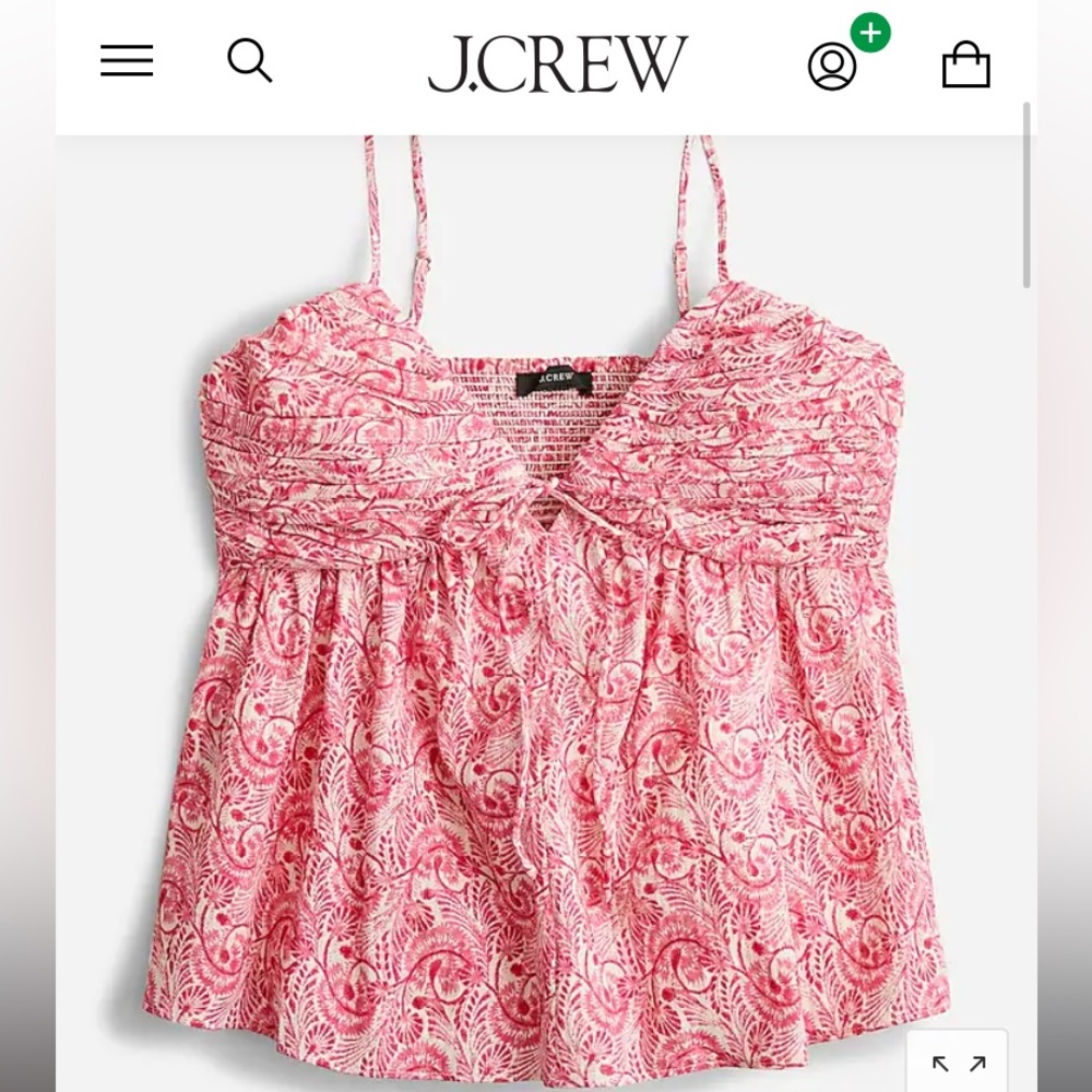 Pink Pattern J Crew Top - image 2